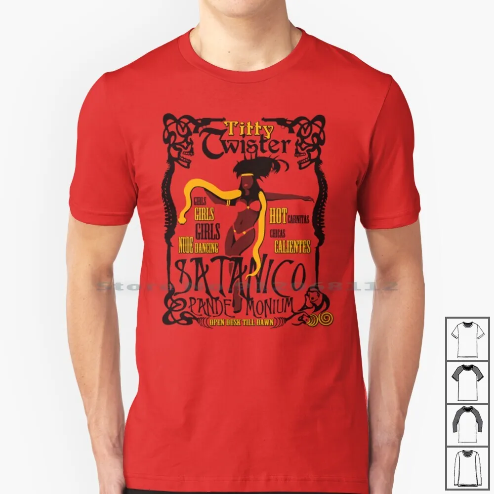 Dal Tramonto All'Alba: Maglietta Titty Twister 100% Film Di Cotone Pellicole Peliculas Abierto Hasta El Amanecer Dal Tramonto All'Alba