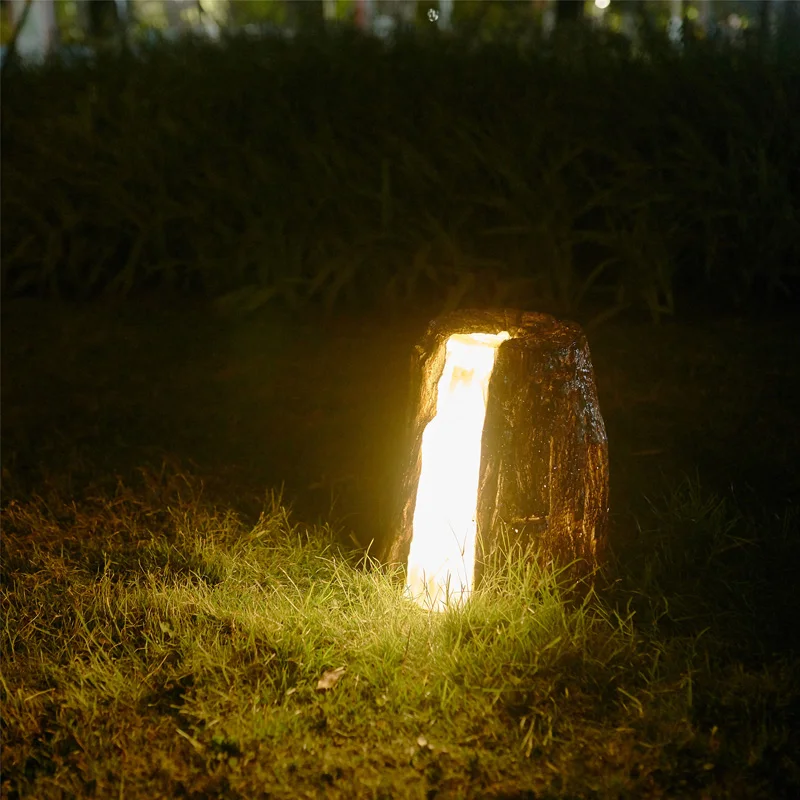 (WECUS) Engineering custom simulation stump lawn lamp, outdoor garden landscape lamp, park courtyard resin lawn lamp (WECUS) Engineering custom simulation stump lawn lamp, outdoor garden landscape lamp, park courtyard resin lawn lamp