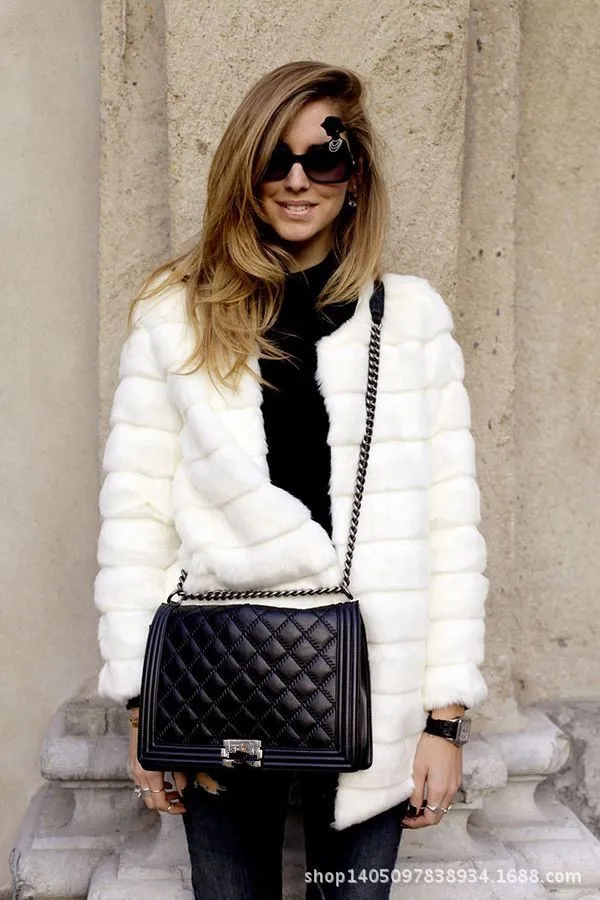 Осеннее зимнее манто femme hiver женские меховые пальто длинные свободные большие размеры от S до 4XL ярдов осенняя и зимняя теплая меховая куртка WT69