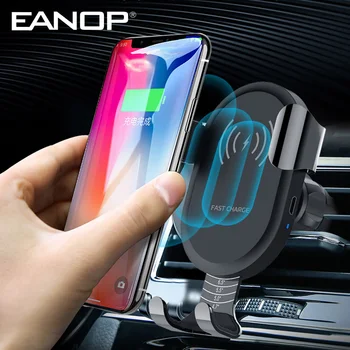 

EANOP CH300 Universal Qi Wireless Car Charger 10W Car Bracket Stand Infrared Sensor Fast Charging Phone Holder Mount for Auto