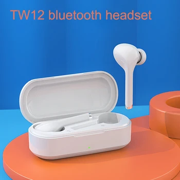 

TW12 Wireless Bluetooth Headset HD touch Stereo Type-C Wake up Siri Switch music Gaming Earphones With Mic For PC Mobile phone