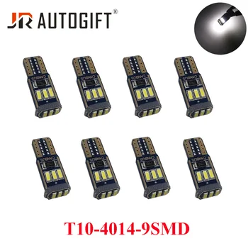 

4PCS Car styling 12V T10 W5W led Lamp 194 9smd 4014 auto car t10 led 168 License Plate Lights Dome Reading Door Signal Lamp