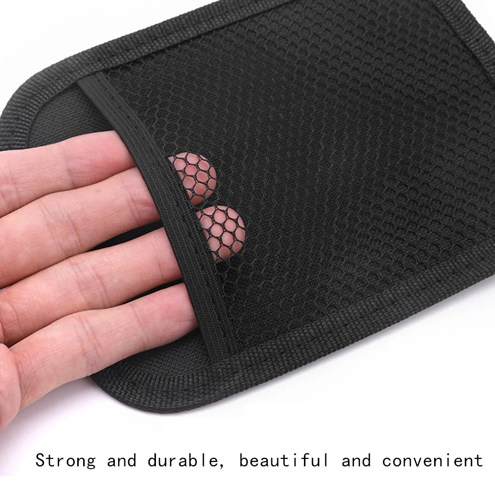 Universal Car Storage Bag Adhesive Paste Net Pocket Cage Auto Organizer Pen  Card Keys Phone Holder Storage Bag Car Accessories - AliExpress