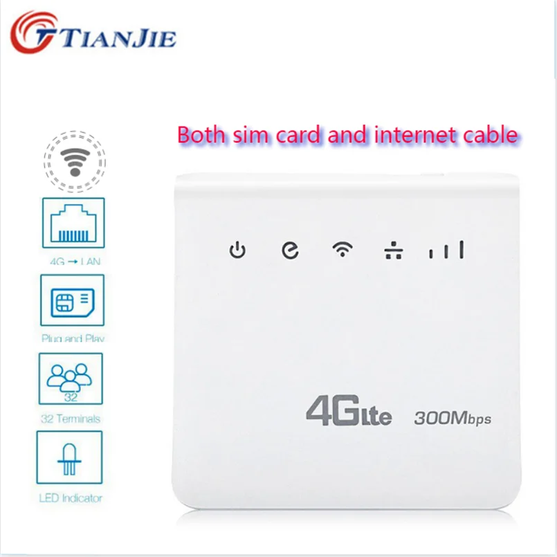 Wi Fi роутер с поддержкой 4G LTE CPE 300 Мбит/с|Беспроводные роутеры| |