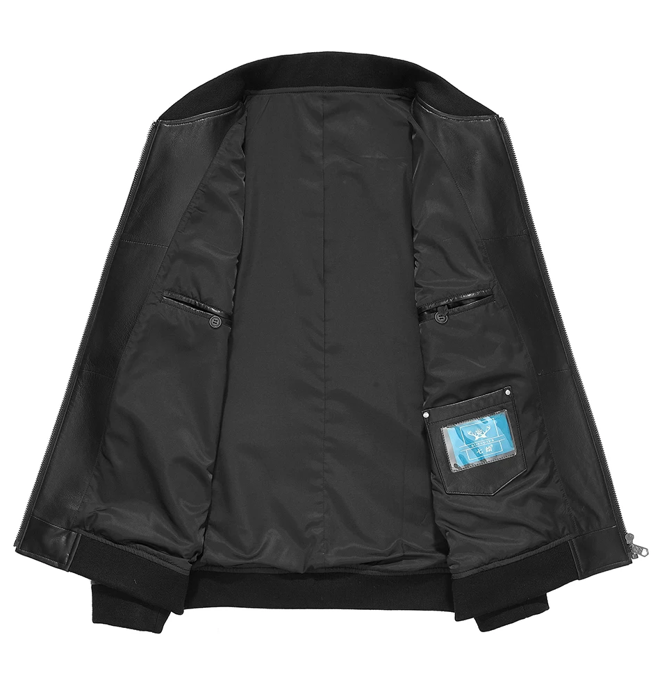 Excellent Golomise&Imbettuy Men Fashion Real/Genuine Sheepskin Leather Jacket/Coat Overcoat 5