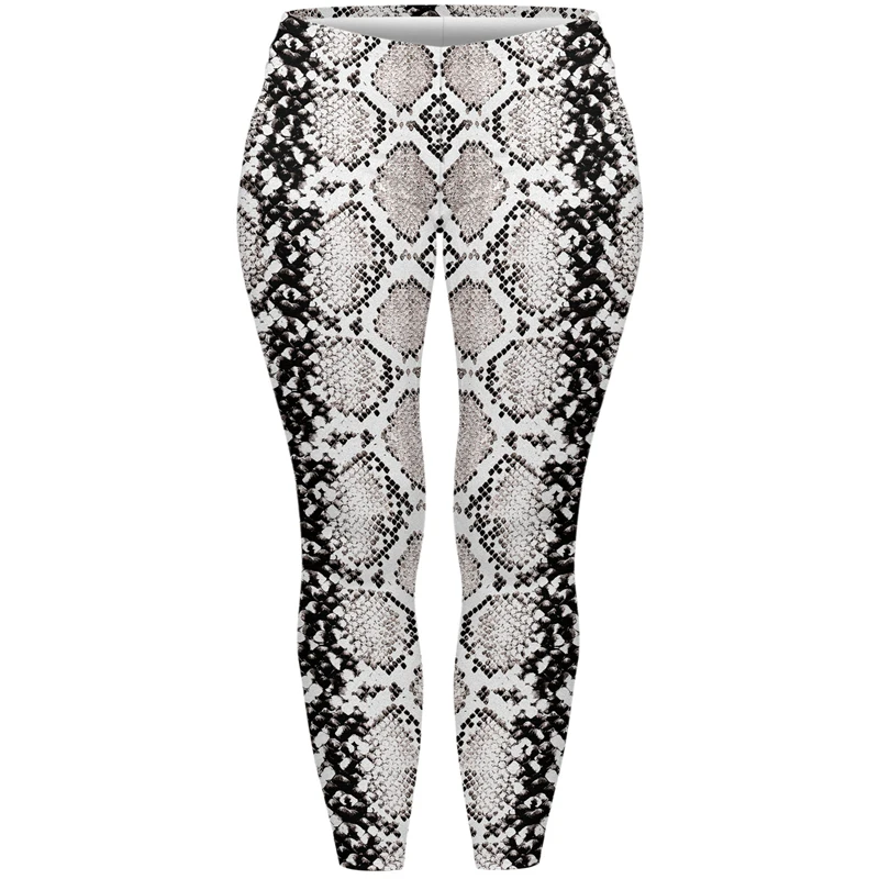 Удобные и повседневные леггинсы с принтом заниженной талией есть большие