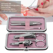 Набор для наращивания ногтей 6 шт. профессиональный косметический инструмент для маникюра набор кусачек для ногтей Ножницы для обрезки бровей ушной набор крючков для захвата нити инструмент для ногтей