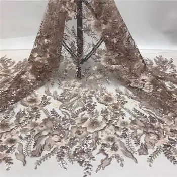 

African Lace Sequins Embroidered High Quality Ftench Lace Agrican Net Fabric French Bridal Lace
