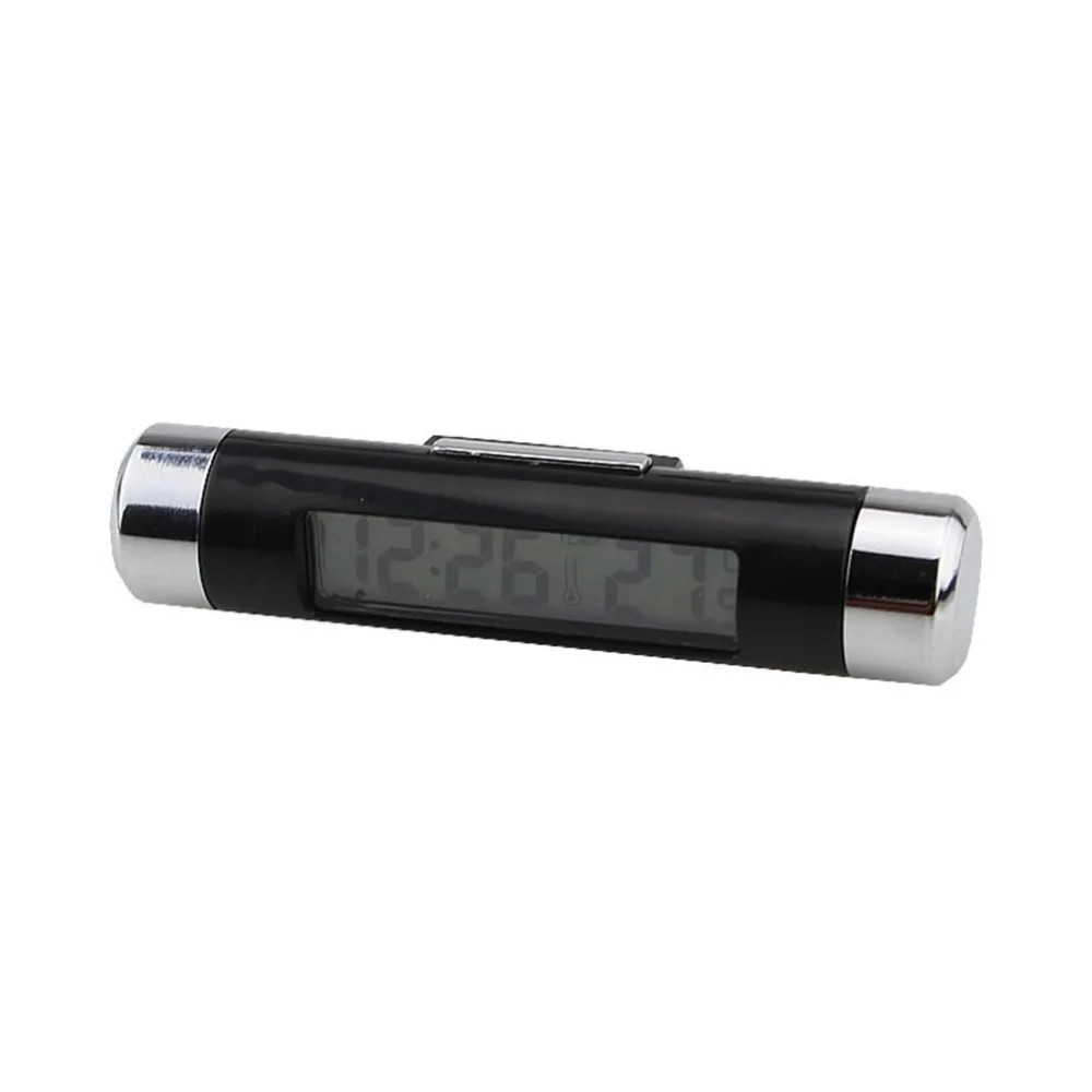 Lcd автомобильные часы термометр автомобильные цифровые часы с подсветкой монитор клип-на грузовик электронные часы для автомобиля термометр
