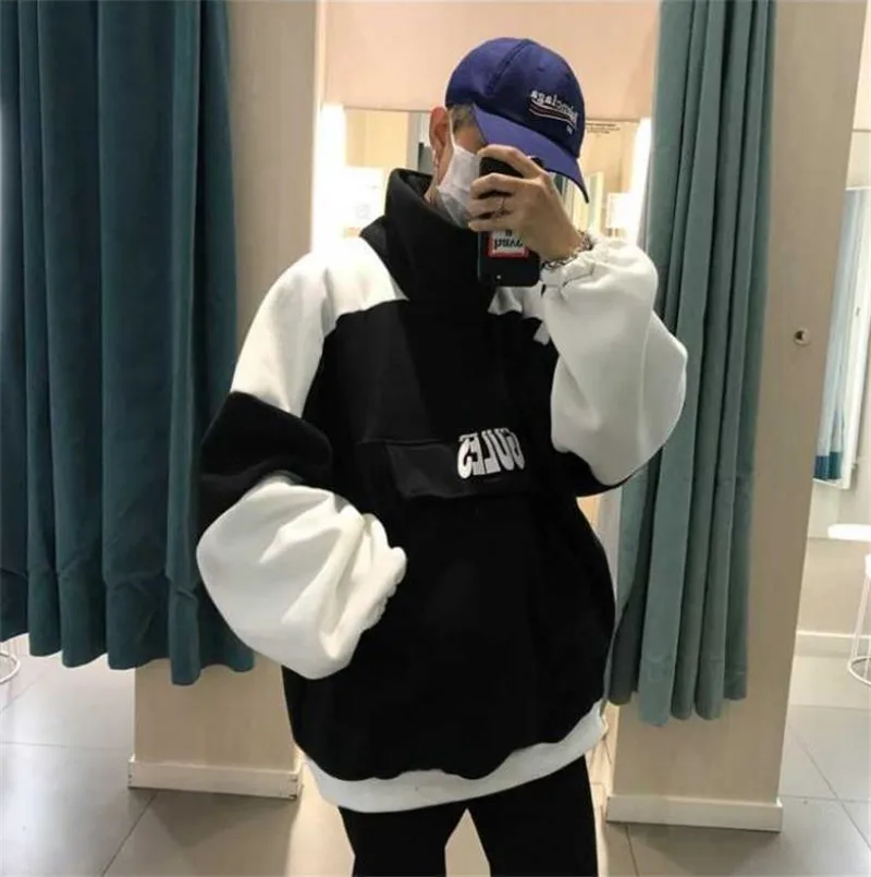 1 Женские толстовки Ulzzang Chic с длинным рукавом, парные топы, модные толстовки с длинным рукавом, толстовки с принтом, Женские Повседневные свитера - Цвет: 1
