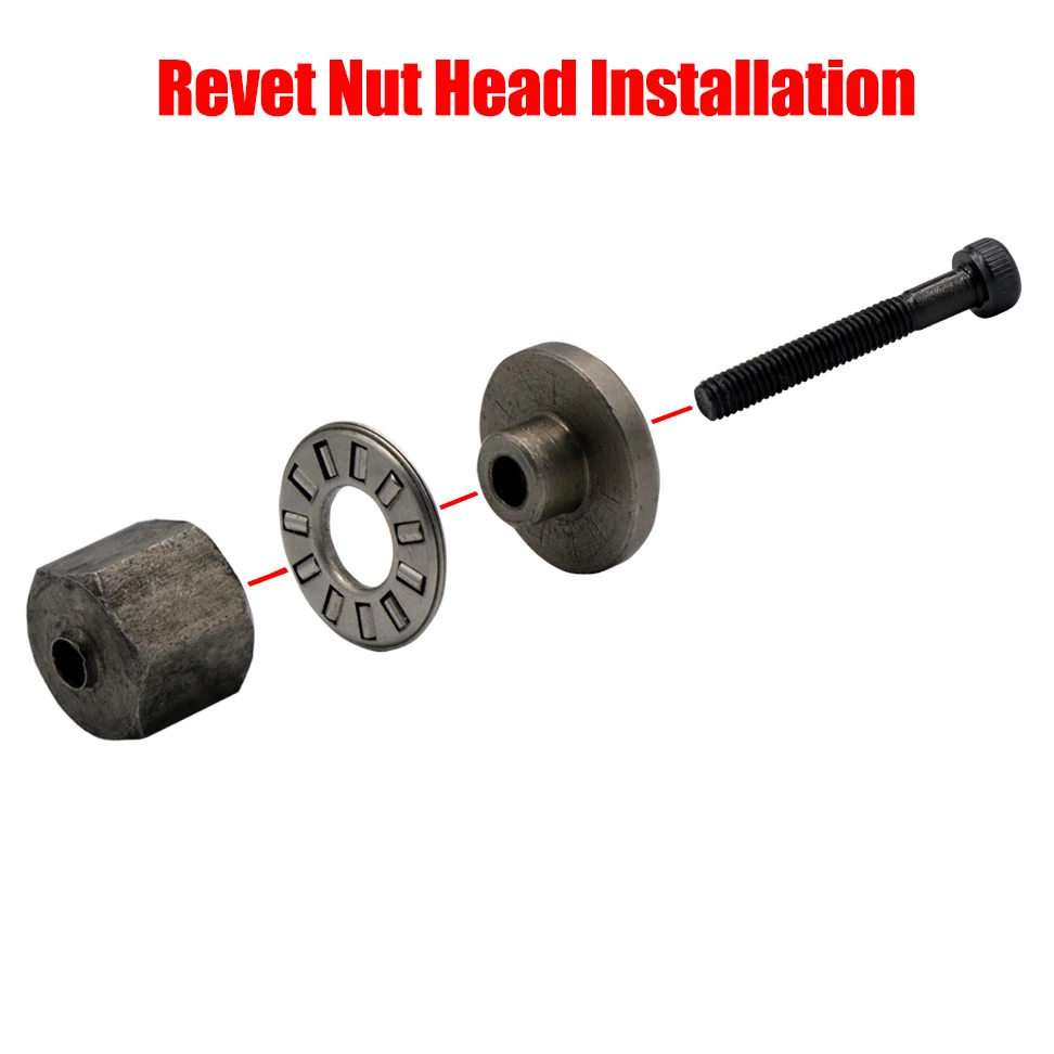 Rivet Gun Rivet Nut Tool Rivet Gun Set Rivet Gun Part Hand Rivet Nut Gun Head with 10PCS Nuts Simple Rivet Nut Installation Manual Riveter Tool Accessory for Nuts M3 M4 M5 M6 M8