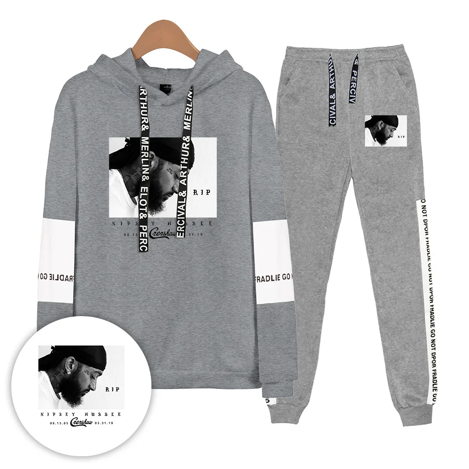 Модный дизайн, высокое качество, nipsey hussle, толстовки, свитшоты и спортивные штаны, хлопок, для мужчин/детей, комплект из двух предметов, спортивная одежда