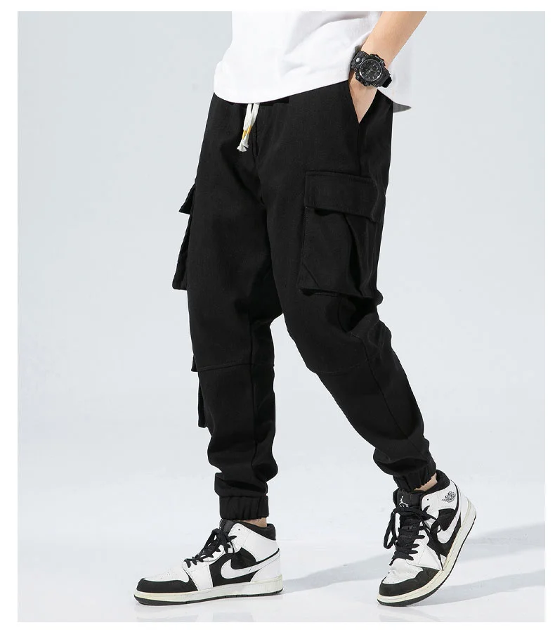 pants fashion 2021Hip Hop Joggers Men Cargo Pants Pockets Track Tactical Casual Techwear Male Trousers Sweatpants Sport Streetwear Size 8XL casual pants for men