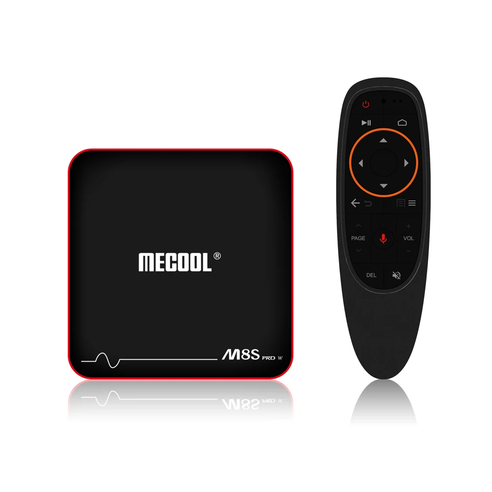 MECOOL M8S PRO W Smart Android tv 7,1 ТВ приставка Голосовое управление Интеллектуальный Amlogic S905W четырехъядерный 2 ГБ/16 ГБ w/2,4G голосовой ИК-пульт дистанционного управления