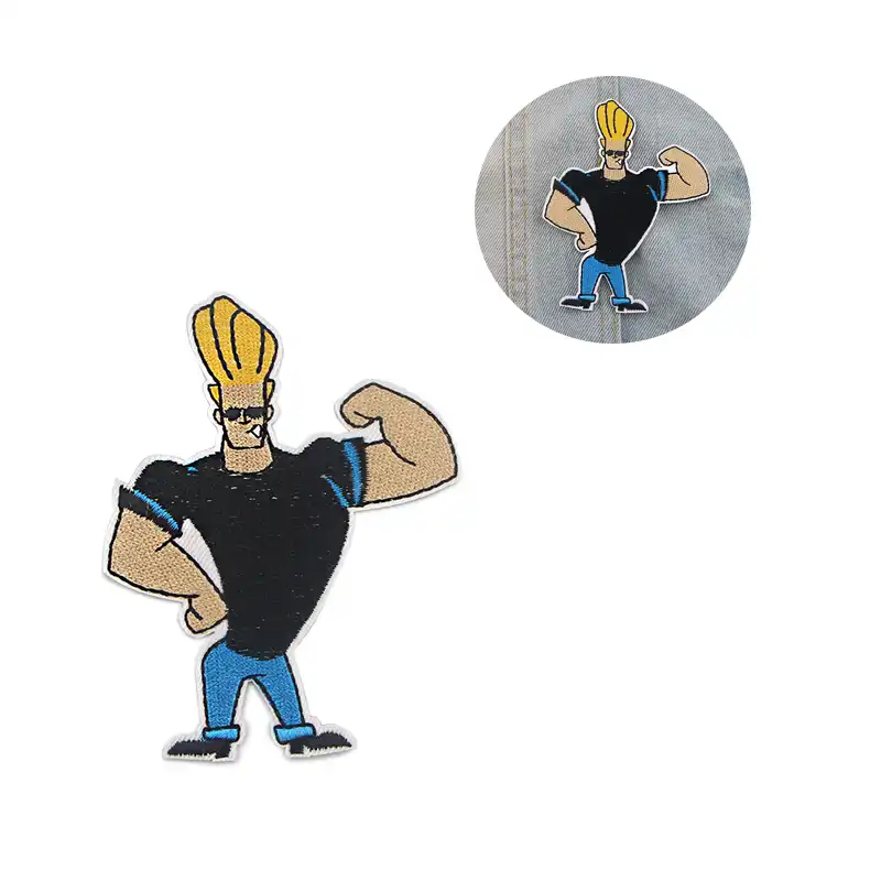R979 1 Uds Dibujos Animados Hombre Fuerte Pegatina De Johnny Aplicaciones De Ropa Parches En La Ropa Parche Bordado De Hierro Para Insignia De Mochila Aliexpress