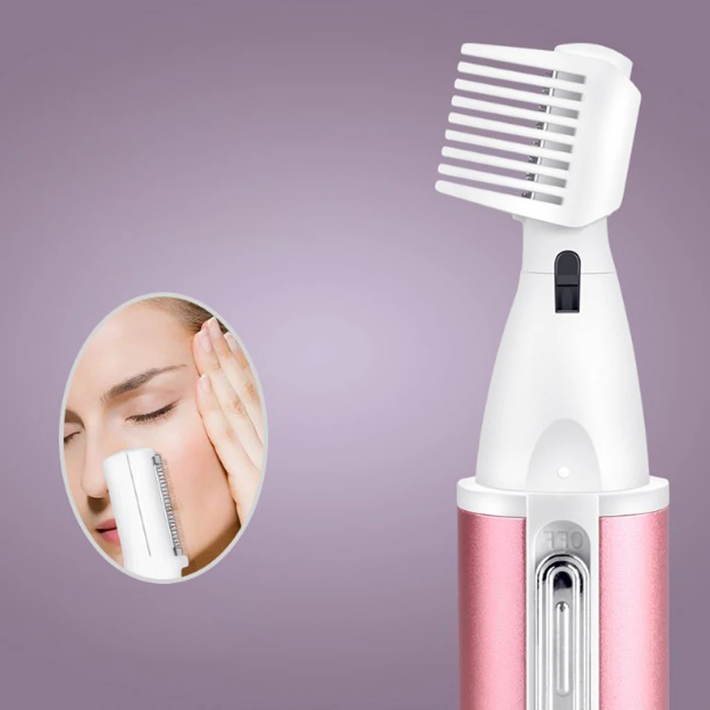 Women Electric Facial Body Hair Trimmer & Clipper for Eyebrows Nose Ear Eyebrow EU Plug KM-6637