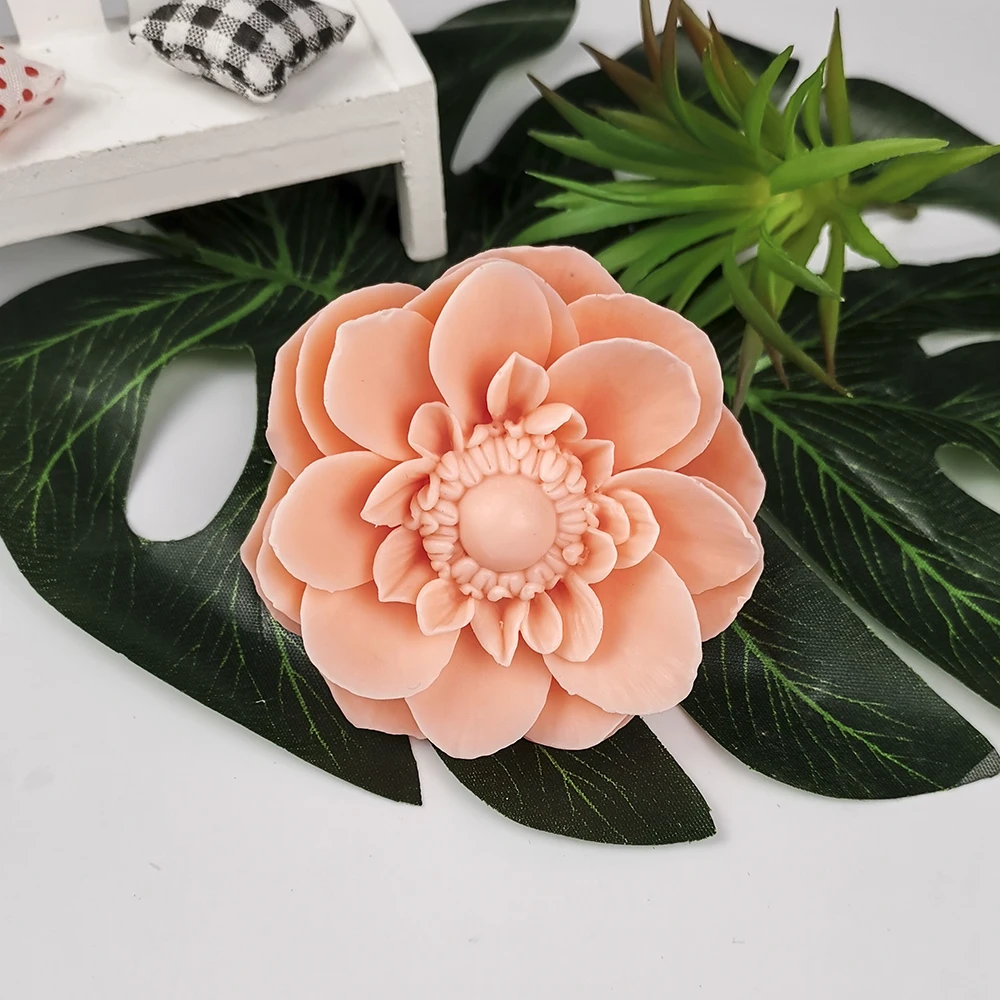 HC0281 PRZY Rose Peony Flower Molds Mold Silicone Decoration Plant Soap  Molds Flowers Candle Moulds Bouquet Making Clay Resin