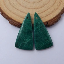 Натуральный Камень Треугольник африканская Нефритовая серьга бусины 30x15x4 мм 5,04 г полудрагоценные камни Модные ювелирные изделия для женщин серьги