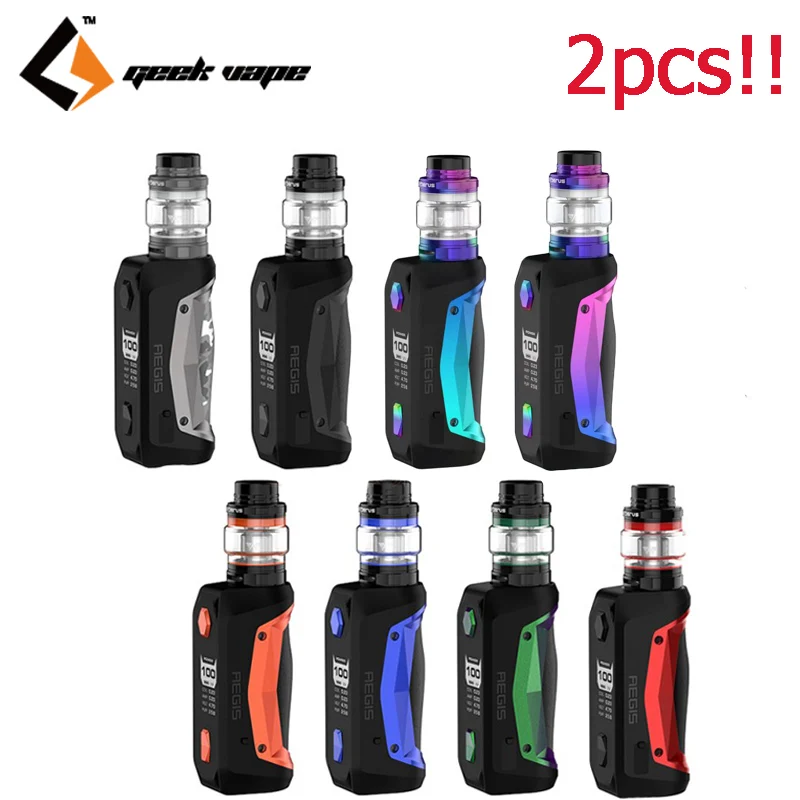 2 шт./лот новый цветной испаритель GeekVape Aegis Solo Kit 100 Вт электронная сигарета боксмод