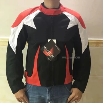 

New One!Motorbike Textile Jacket Motorcycle Racing Coat Motocross Men's Winter Jackets Black White Red