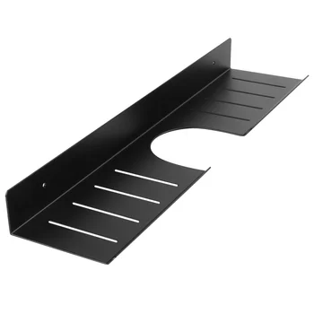 

1Pc Bathroom Faucet Rack Non-punching Storage Rack Bathroom Wall Hanging Stand (Black 50cm)