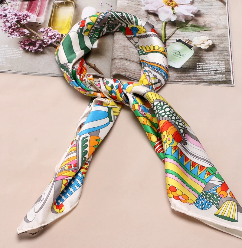 16 мм утолщенные Саржевые шелковые шарфы шали для женщин модные шарфы для тортов