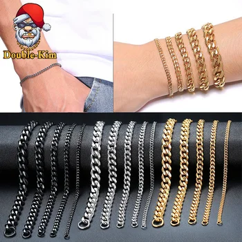 

3-11MM Cuban Link Chain Bracelets Hip-Hop Street Culture Titanium Stainless Steel Material Bracelet Men Fashion Trendy Gift