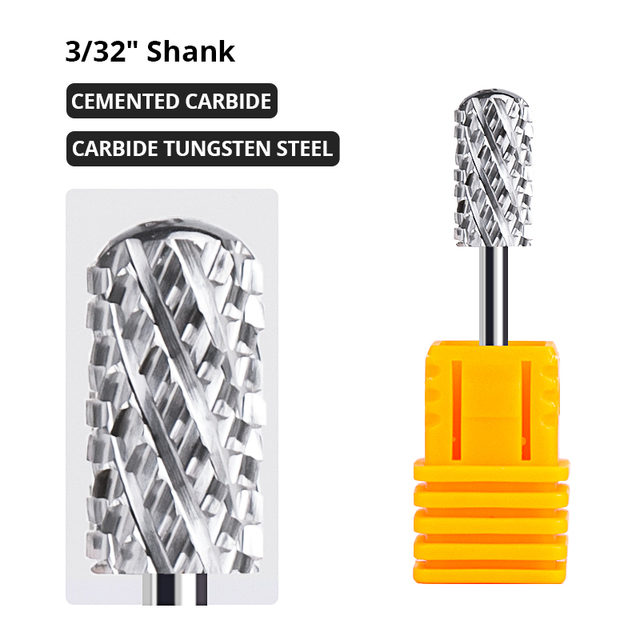 Dmoley Tungsten Carbide Nail Drill Bit Milling Cutter For Manicure Pedicure Nail Files Buffer Nail Art Equipment Accessory Tools