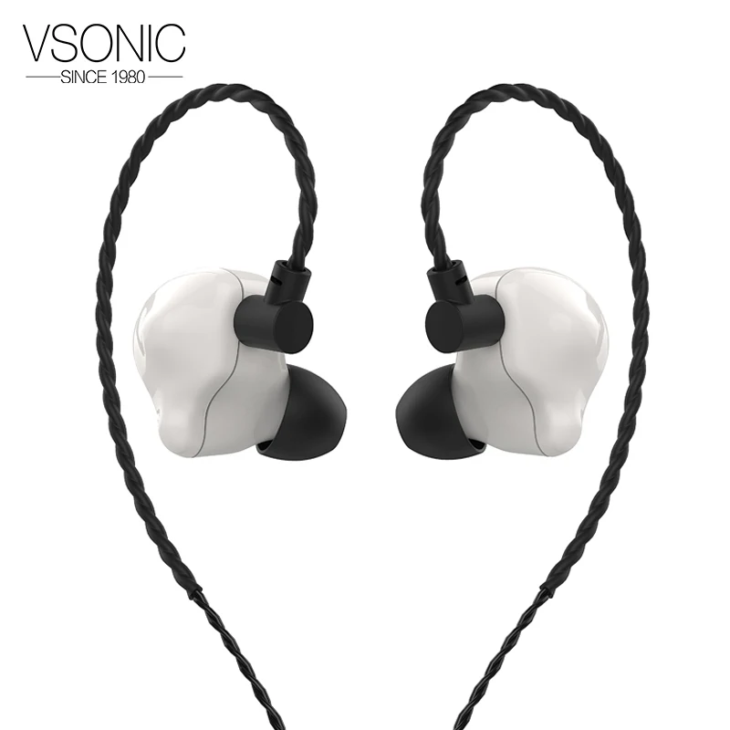 Динамический драйвер VSONIC VS3 ICEBERG Hi Fi наушники вкладыши для монитора с 2 разъемами 0