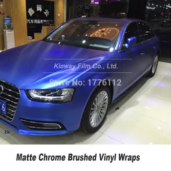 

classic dark blue Brushed Vinyl Wrap Film Bubble Free Car Wrapping dark grey chrome Brushed vinyl Multiple colors 5m/10m/18m