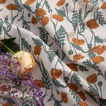 Высокое Качество Лен Хлопок tissu высокого класса цифровой печати ткань на заказ платье tissu