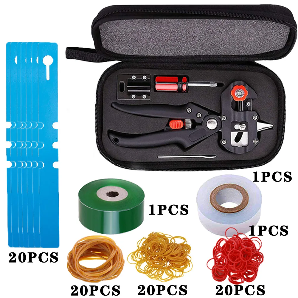 Металлические секаторы для сада, инструменты для прививки, противоскользящая ручка и лента для прививки* 2 и резинка* 3 и бирки для растений* 20 шт