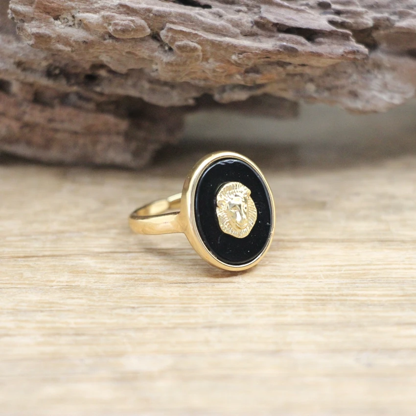 Rose Quartz Ring Lion Labradorite Stone Lions Ring Ring Lion