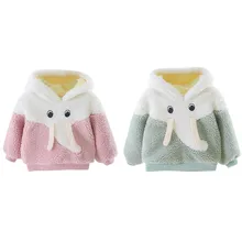 Осенняя детская одежда, толстовки с капюшоном и принтом для маленьких мальчиков и девочек, Повседневная Блузка для малышей, верхняя одежда с длинными рукавами