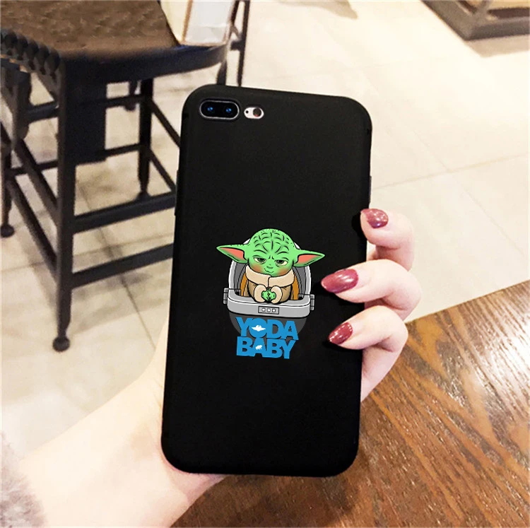 Baby yoda meme милый мягкий силиконовый цветной чехол для телефона для iPhone 6 6s 7 8 6plus 7plus 8plus XS XR XSMAX 11 Pro ProMax