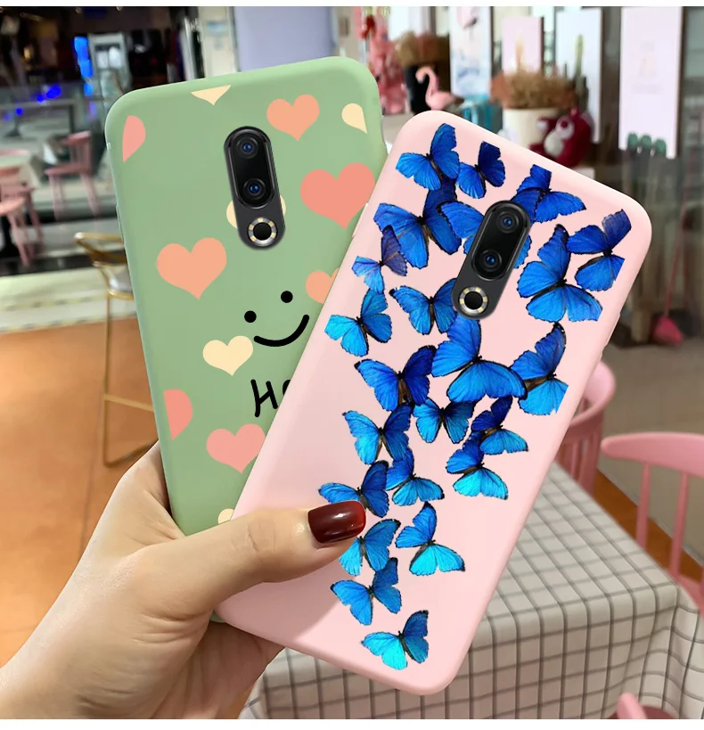 For Meizu 16 16t 16s 16x 16xs Plus Case Cartoon Flower Butterfly Pattern Shell Painted Silicone Protection Phone Cover cases for meizu