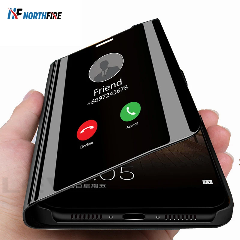 

Smart Mirror Flip Case For Samsung Galaxy Note 10 S10 5G View Case For Samsung A40 A50 A70 A80 A90 A7 2018 A9 2019 A8S S10 Cover