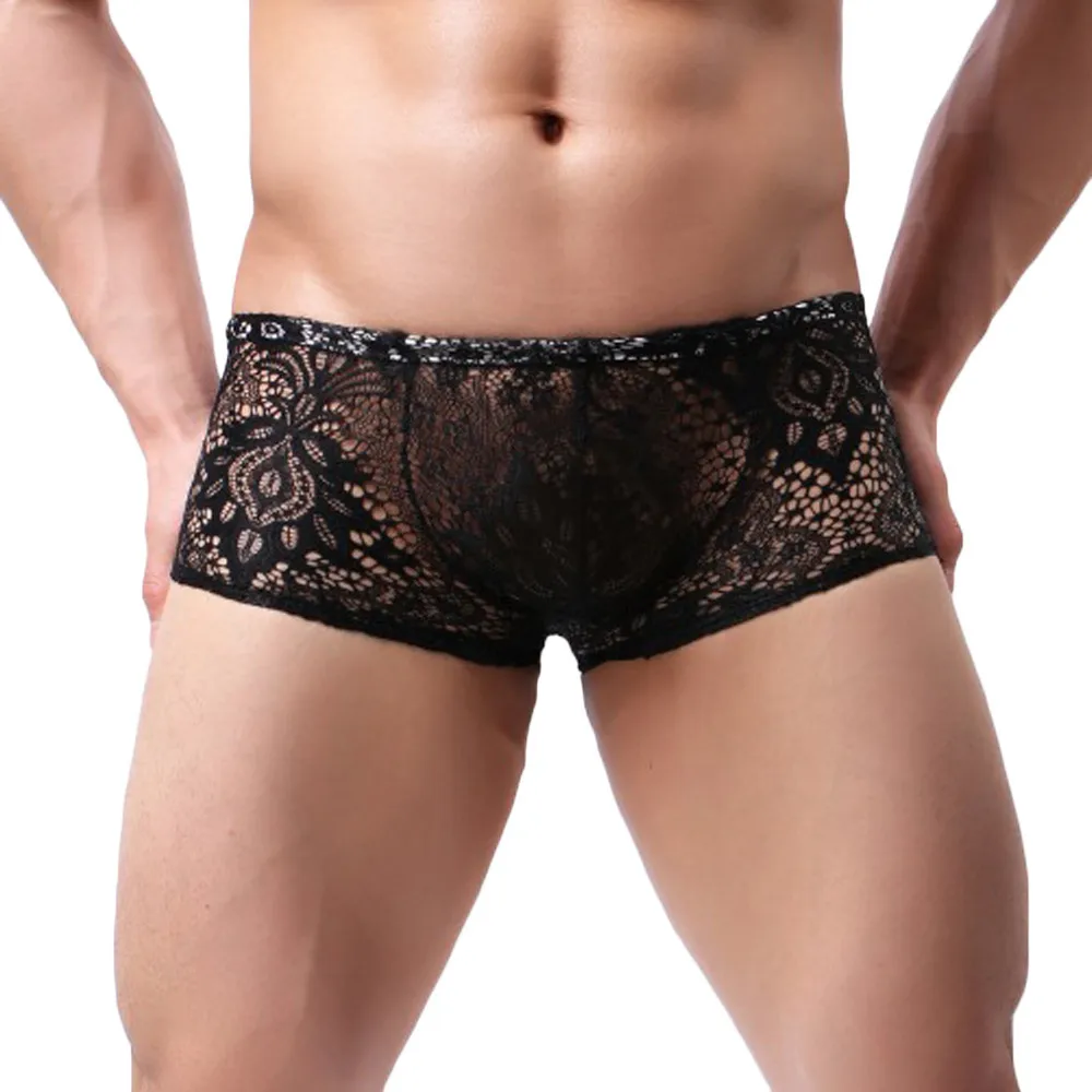 

Men's Underwear Sexy Fashion Mens Boxer Underpants Sexy Shorts Underwear Sexy Lace Boxers For Men Underpanties