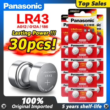 

AG12 Battery LR1144 LR43 Coin Button Cells 1.5V Alkaline For PDA MP3 player 30Pcs Watch Toys digital camera camcorder