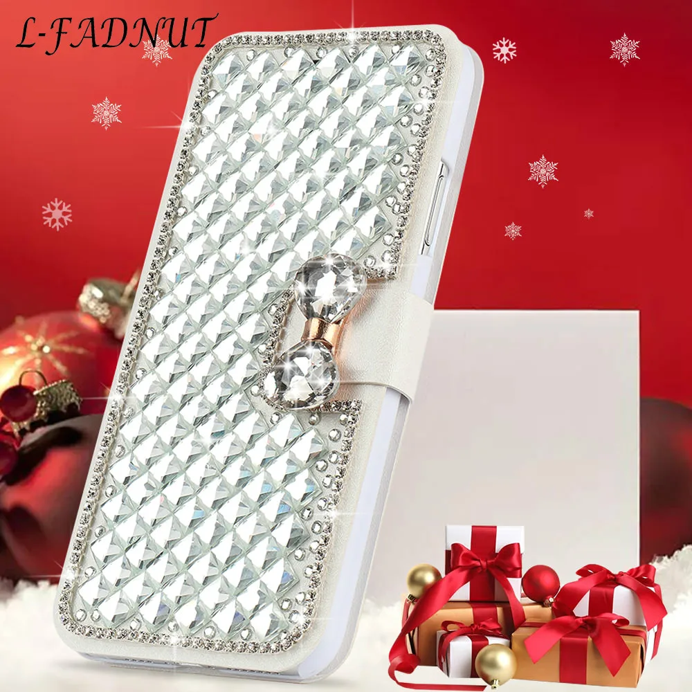 L-FADNUT Luxury Bling Crystal Butterfly Flip Leather Case For HUAWEI Mate 20 Lite P20 Pro Cover 360 Shockproof Coque Funda Capa |