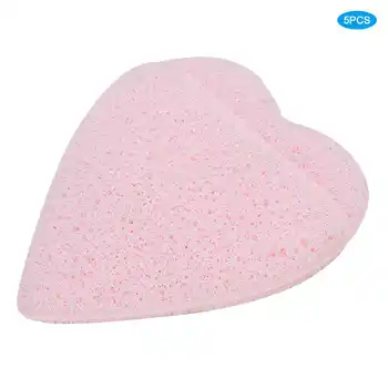 

Heart-shaped Permanent and long-term use Excellent cleaning effect Face wash sponge 5-part face cleansing sponge make-up removal