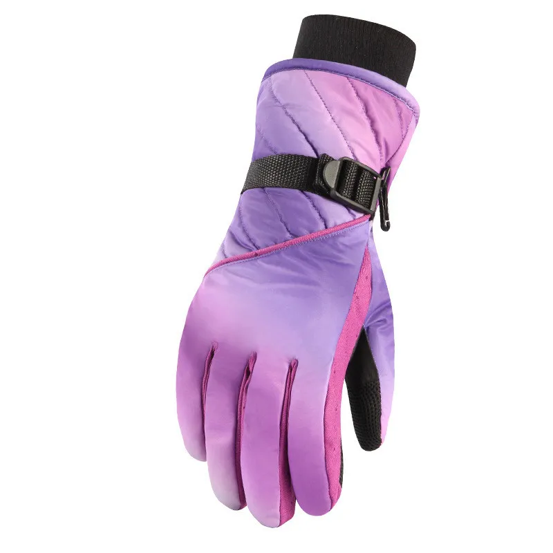 Winter Thermal Ski Gloves Women Snow Mittens Waterproof Windproof Skiing Snowmobile Gloves for Motorcycle Riding Handschoemen - Цвет: 3