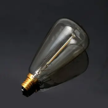

110V 60W Vintage Edison Bulb ST48 Antique Tungsten Filament Incandescent E12 Base For Home Decoration 40JE