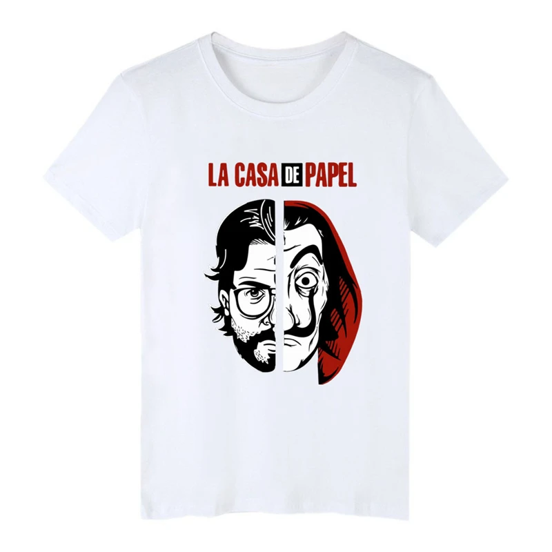 The House of paper Heist рубашка костюм косплей печать La Каса де Papel футболка для женщин и мужчин Salvador Dali Топ Футболка