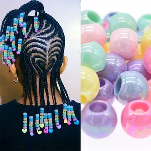 1003Pcs/Bag Hair Beads Beading Kits for Kids Hair Acrylic Rainbow Beads  Elastic Rubber Bands for Braid for Hair Accessories - AliExpress