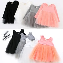 Г. Платье с длинными рукавами для девочек; Детские платья принцессы для девочек; Брендовое платье-пачка для маленьких детей; осенне-зимний костюм для девочек; одежда