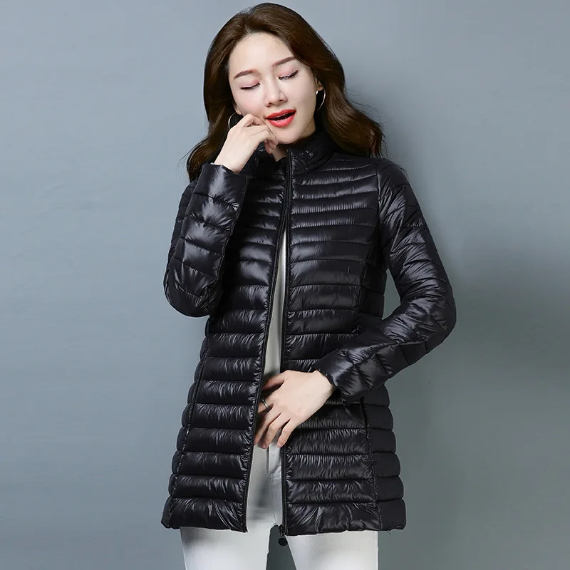 

2019 Thin Cotton-padded Clothes Women's New Style Slim Fit Slimming Korean-style Cotton Overcoat Mid-length Autumn & Winter down