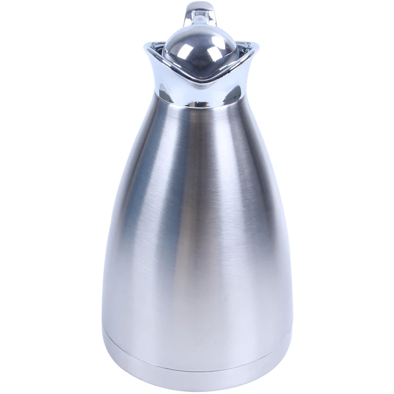 ELEG-Thermo1.5L утепленные Нержавеющая сталь чайник-термос тепла с вакуумной изоляцией из нержавеющей стали Кофе чайник-Серебристый