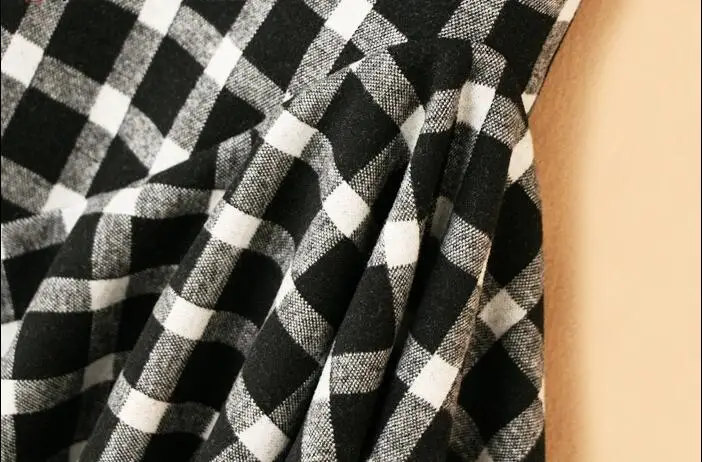 Размера плюс 4XL! Нерегулярные рыбий хвост юбка с высокой талией для женщин на осень-зиму Обтягивающая одежда простая клетчатая хлопковая юбка короткая юбка короткие юбочки TB3777