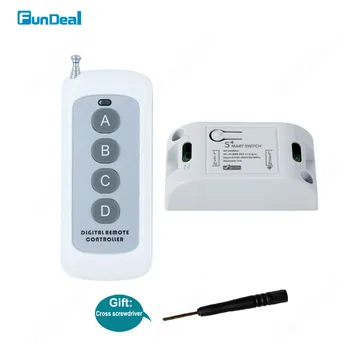 

Wireless RF WiFi Smart Home Switch Relay Receiver Module 433Mhz 110V 220V 1CH Remote Control Light Switch Work With Amazon Alexa